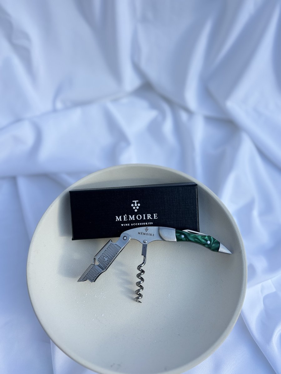 Couteau Sommelier Résine Groen & RVS