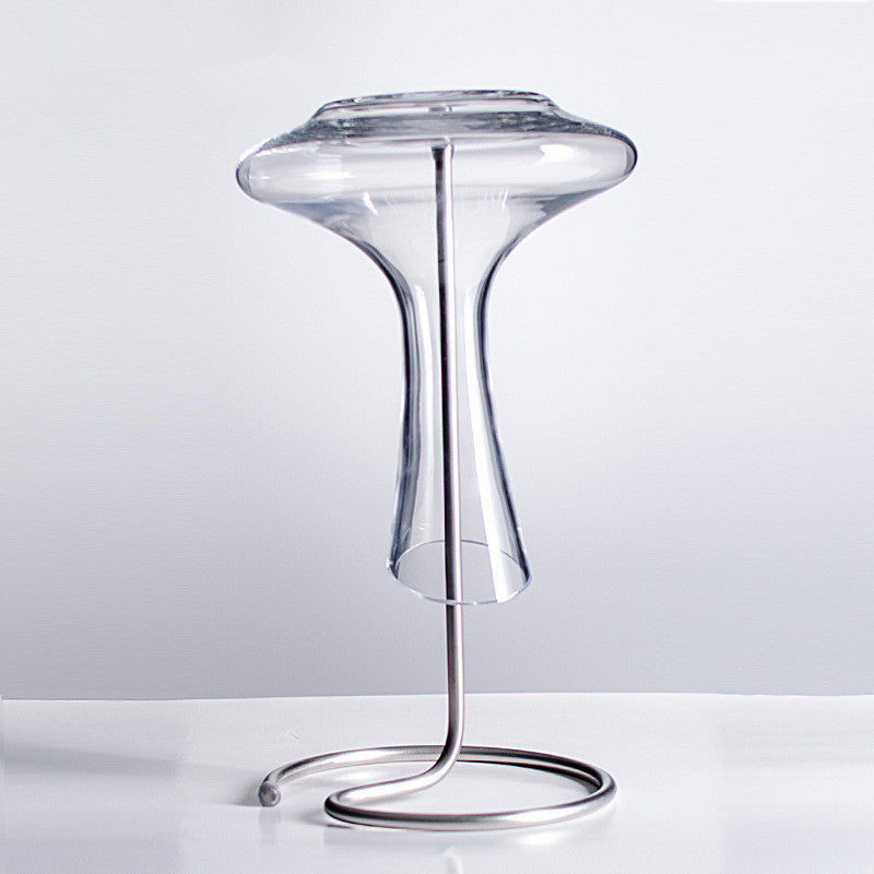 Royal decanteerkaraf op RVS droogrek