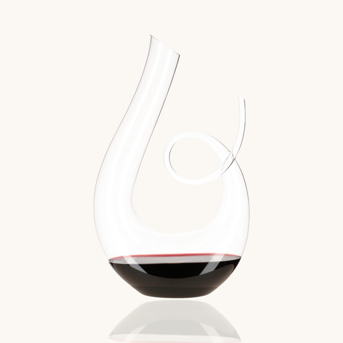 Infinité handgeblazen decanteerkaraf van Mémoire met kruldesign