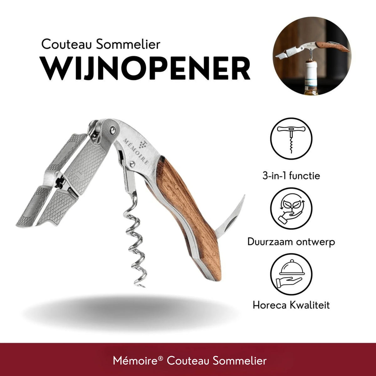 Couteau Sommelier kelnersmes uit de Mémoire giftset