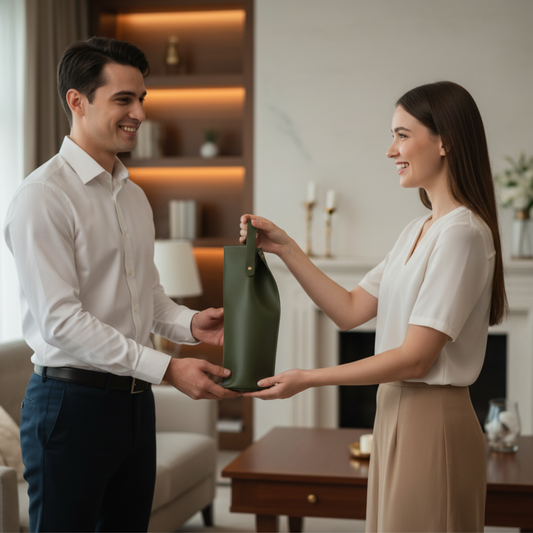 VinoPorta Wijnverpakking - Olijf Groen