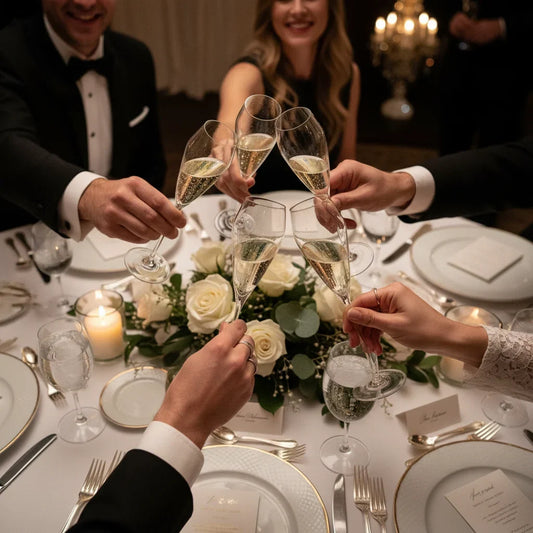 Mémoire Flûte Diamante champagnefluiten bij een feestelijk wijnmoment