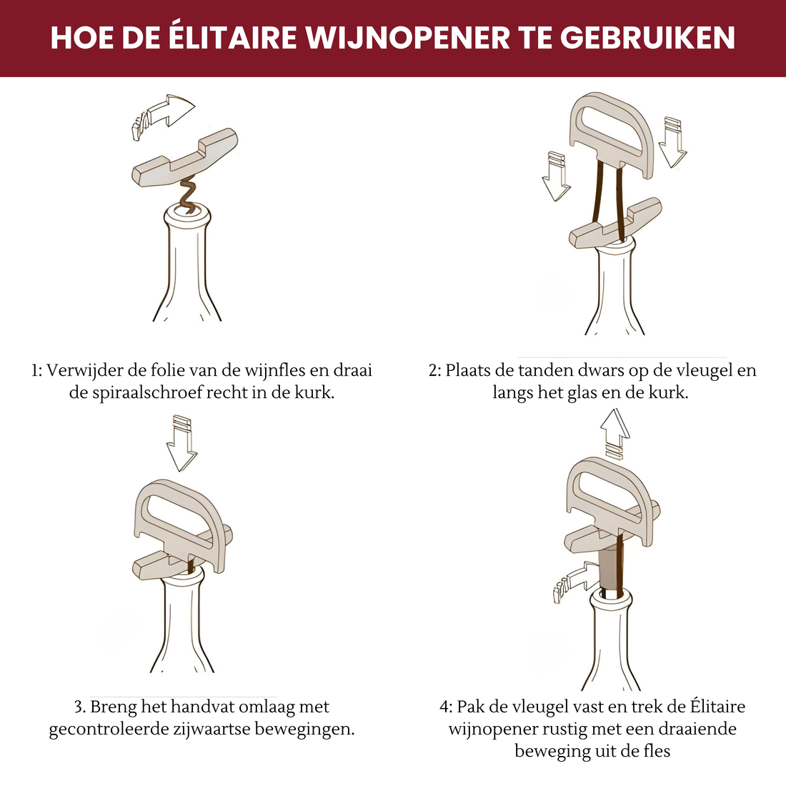 Hoe werkt een wijnopener?