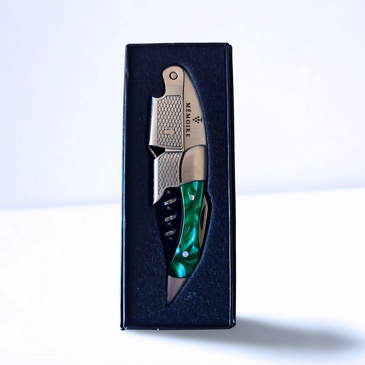 Couteau Sommelier Résine Groen & RVS