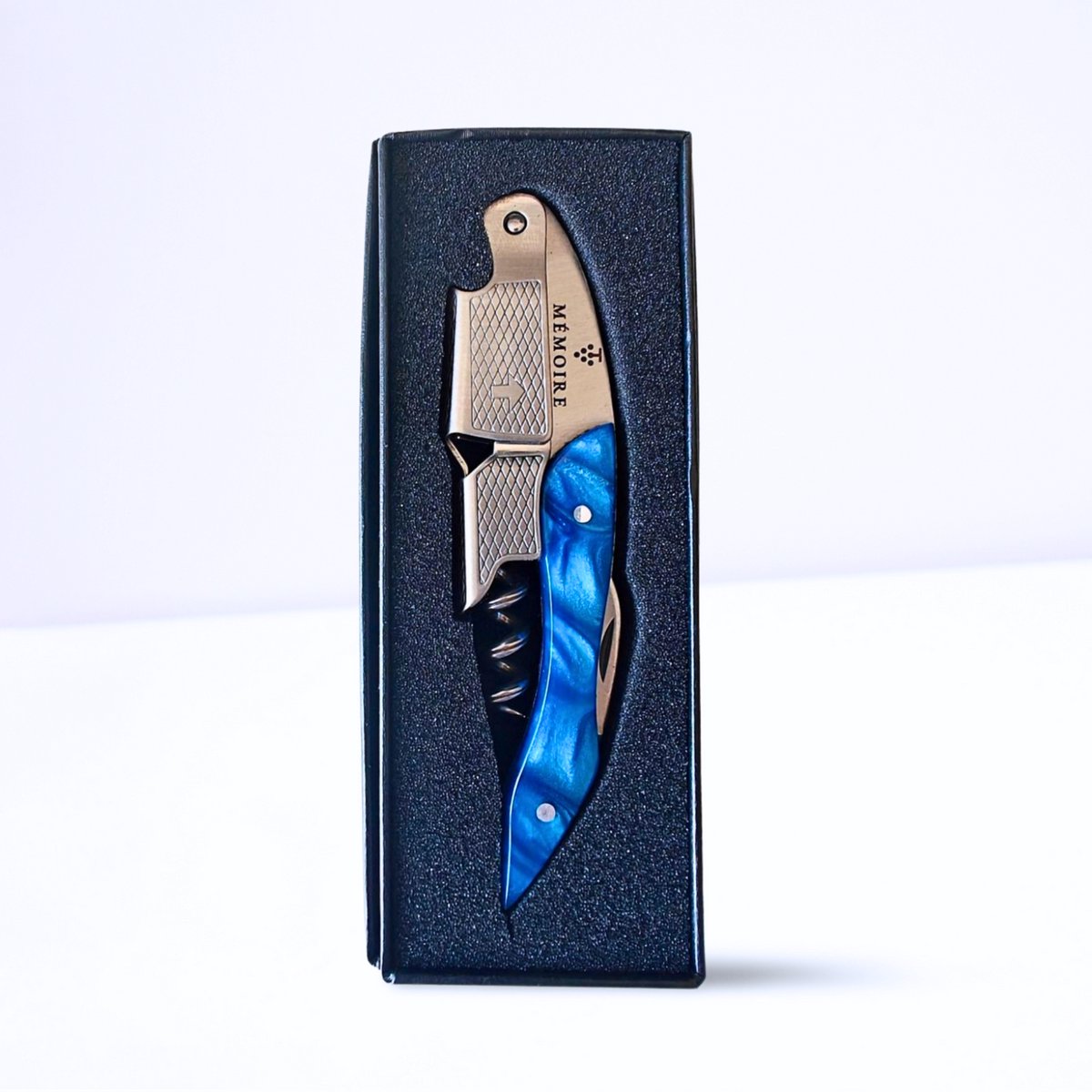 Couteau Sommelier Résine Donkerblauw