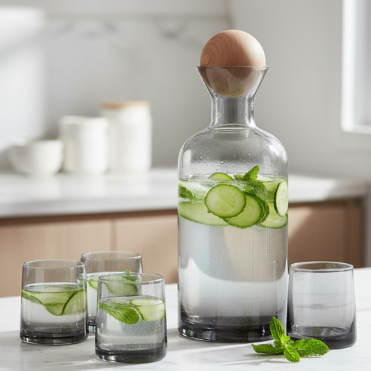 Acqua di Fumo - Water carafe with four glasses