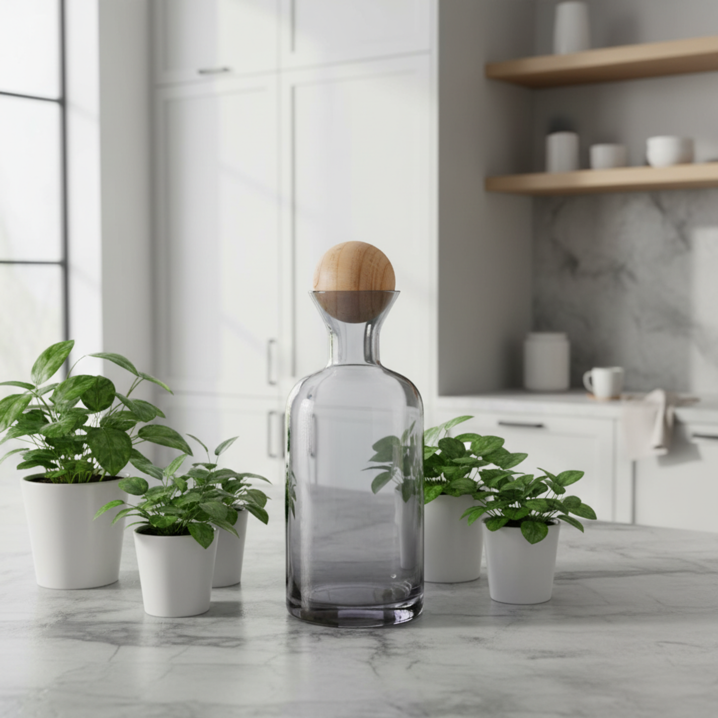 Acqua di Fumo - Water carafe with four glasses