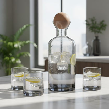 Acqua di Fumo - Water carafe with four glasses