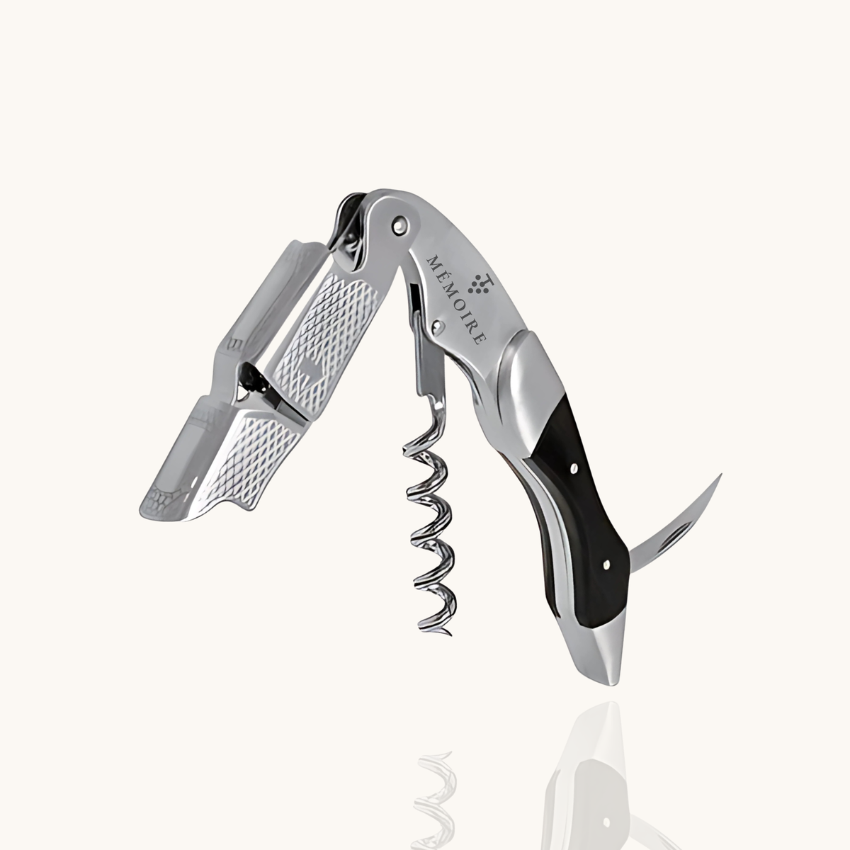Couteau Sommelier Zwart Pakkahout & RVS