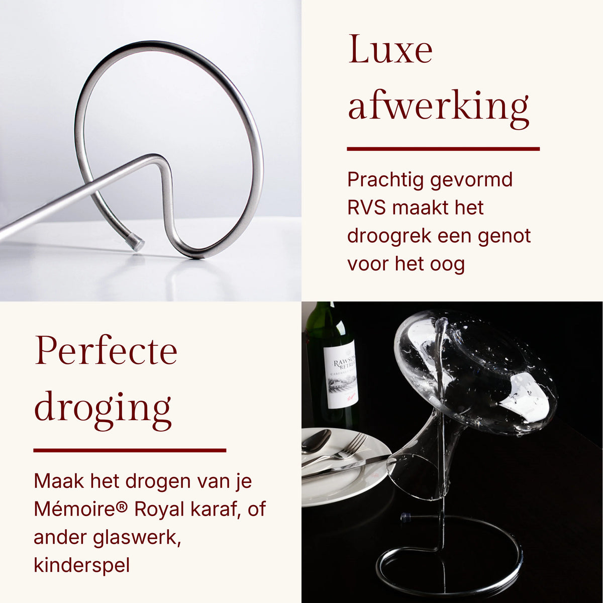 Royal Decanter & Droogrek set productinformatie