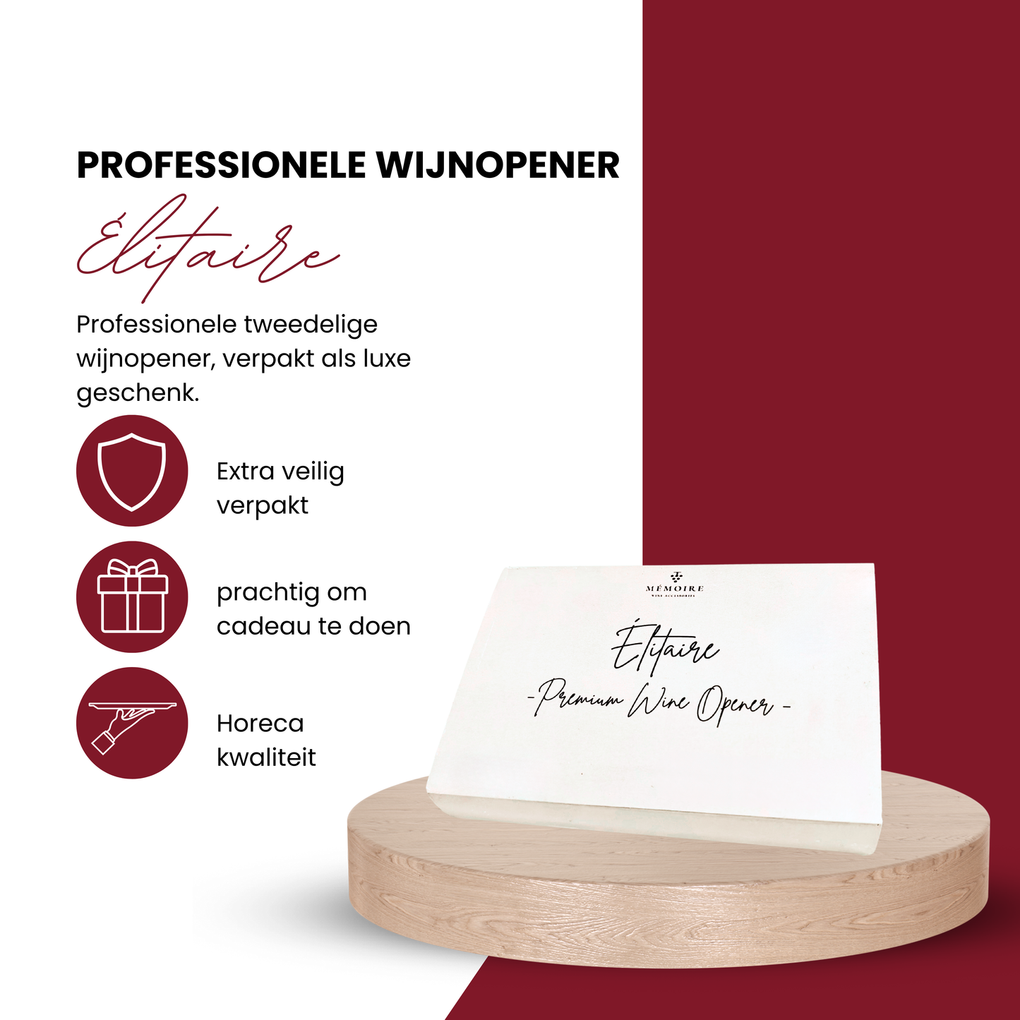 Élitaire - Tweedelige Wijnopener