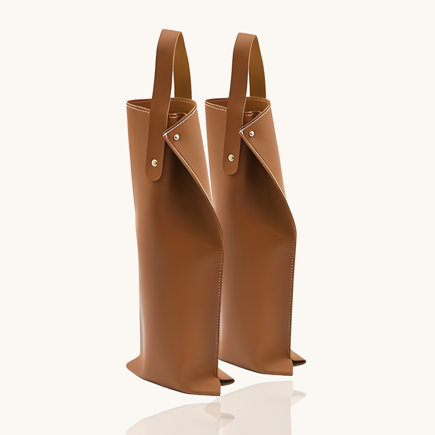 VinoPorta Wine Packaging - Chestnut Brown (2 pcs)